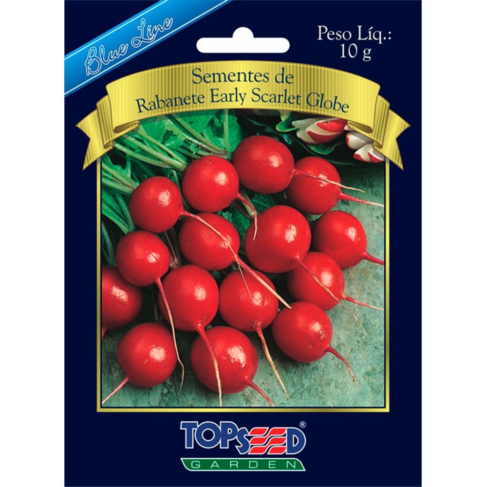 Semente de Rabanete Early Scarlet Globe Topseed 10g 