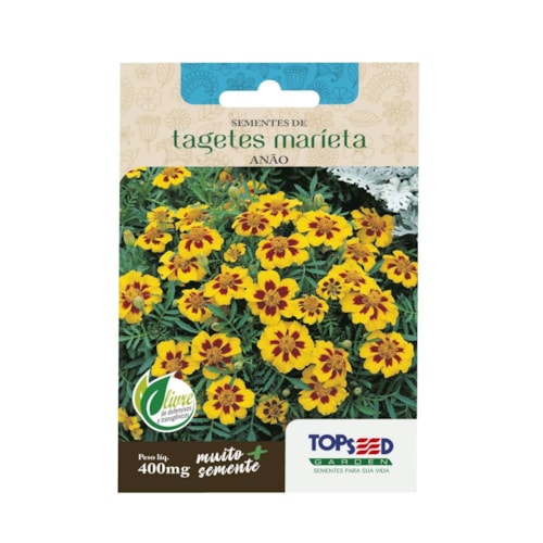 Semente de Tagetes Anão Marieta Topseed 400mg 