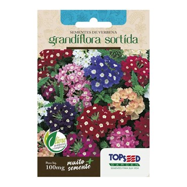 Semente de Verbena Grandiflora Sortida Topseed 100mg 