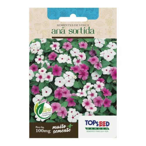 Semente de Vinca Anã Sortida Topseed 100mg 