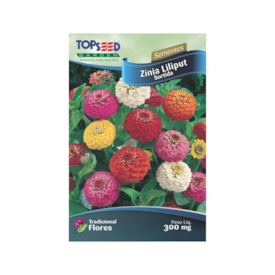 Semente de Zinnia Liliput Sortida - Topseed