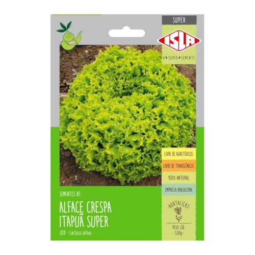 Sementes de Alface Crespa Itapuã Isla Super 3g