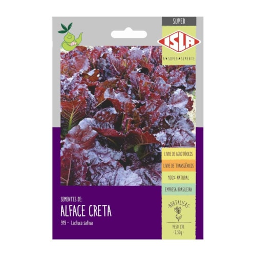 Sementes de Alface Creta Roxa Isla Super 2,5g 