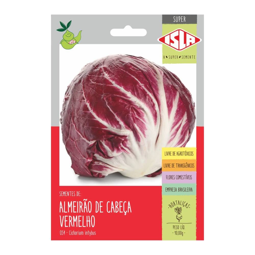 Sementes de Almeirão de Cabeça Vermelho Isla Super 10g