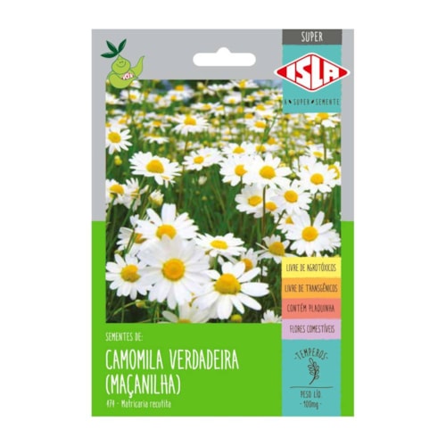 Sementes de Camomila Verdadeira (Maçanilha) Isla Super 100mg 
