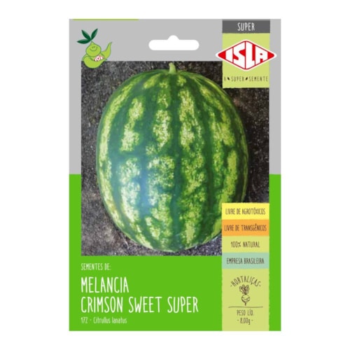 Sementes de Melancia Crimson Sweet Super Isla Super 8g 