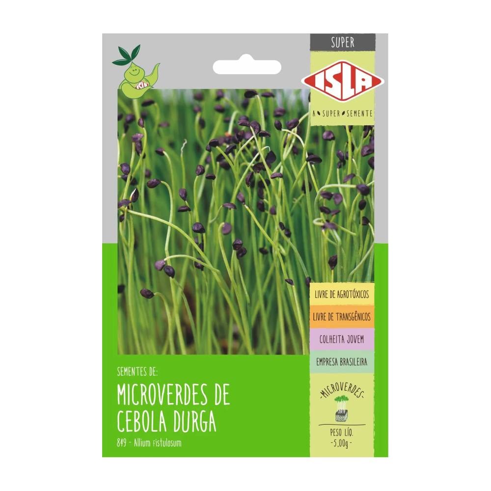 Sementes de Microverdes de Cebola Durga Isla Super 5g