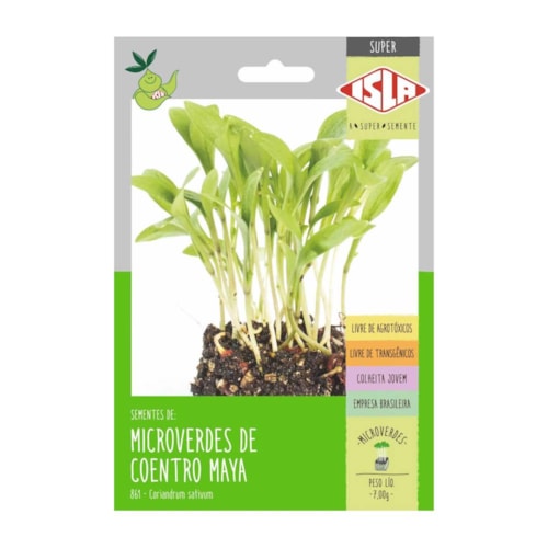 Sementes de Microverdes de Coentro Maya Isla Super 7g 