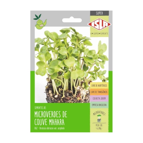 Sementes de Microverdes de Couve Mahara Isla Super 6g 