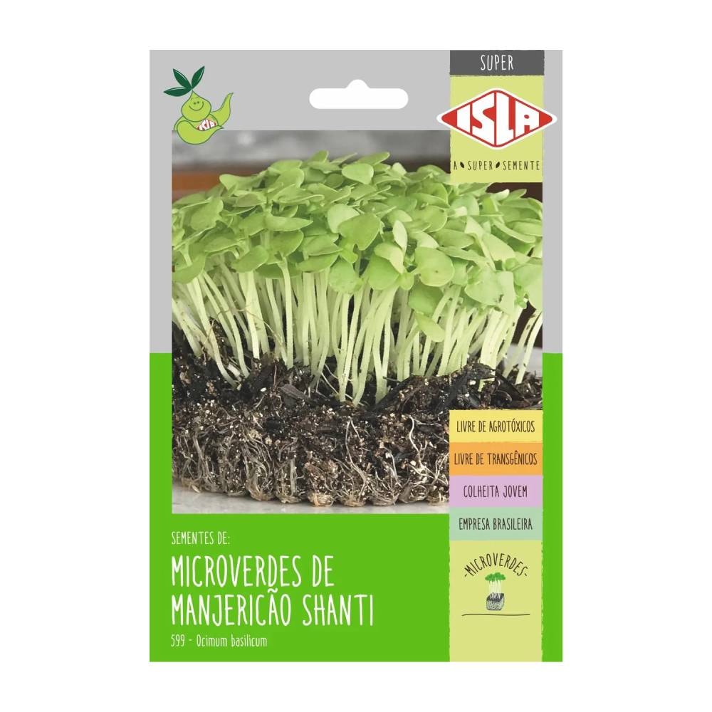 Sementes de Microverdes de Manjericão Shanti Isla Super 1g
