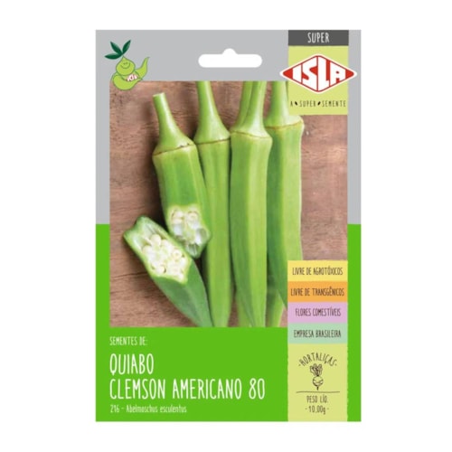 Sementes Quiabo Clemson Americano 80 Isla Super 10g
