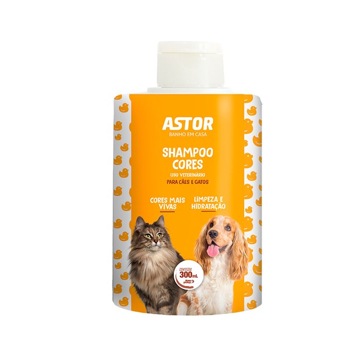 Shampoo Astor Banho em Casa Cores Cães e Gatos 300ml - Mundo Animal