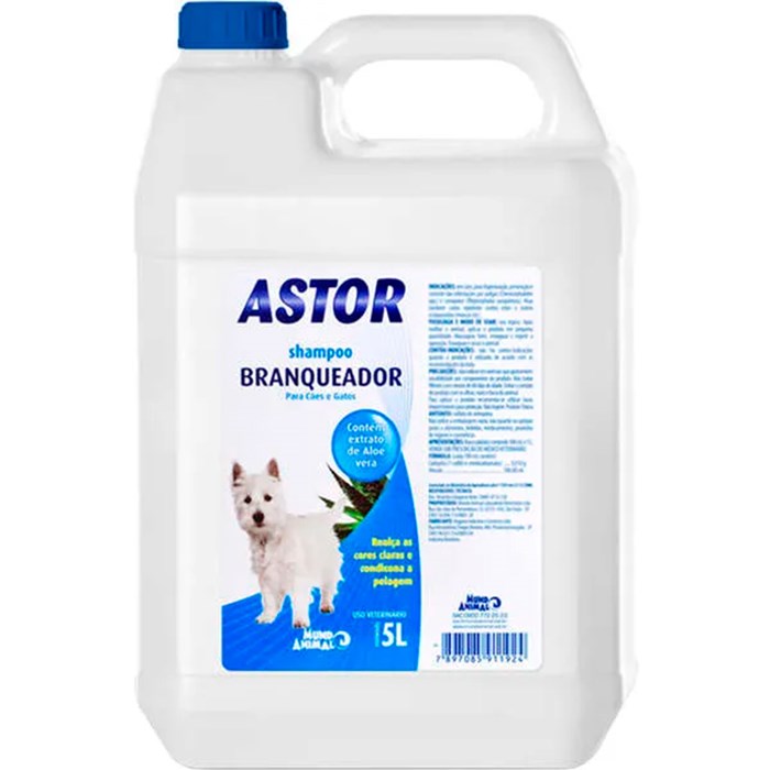 Shampoo Astor Branqueador 5L - Mundo Animal