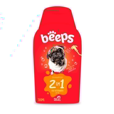 Shampoo Beeps 2 em 1 Pet Society para Cães e Gatos 500ml