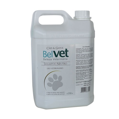Shampoo Belvet Neutro para Cães 5 Litros Belvet