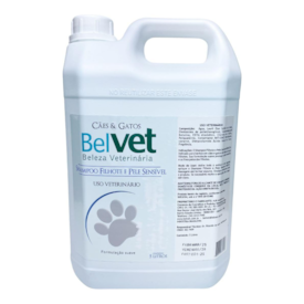 Shampoo Belvet para Cães e Gatos Pele Sensível e Filhotes 5 Litros