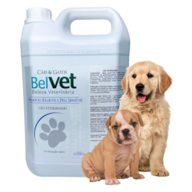 Shampoo Belvet para Cães e Gatos Pele Sensível e Filhotes 5 Litros - imagem adicional