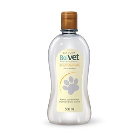 Shampoo Belvet para Cães e Gatos Pelos Claros 500ml