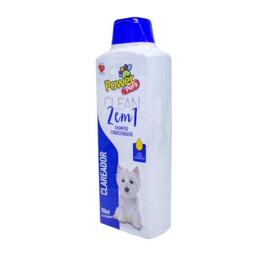 Shampoo e Condicionador 2 em 1 Clareador Power Pets 700ml