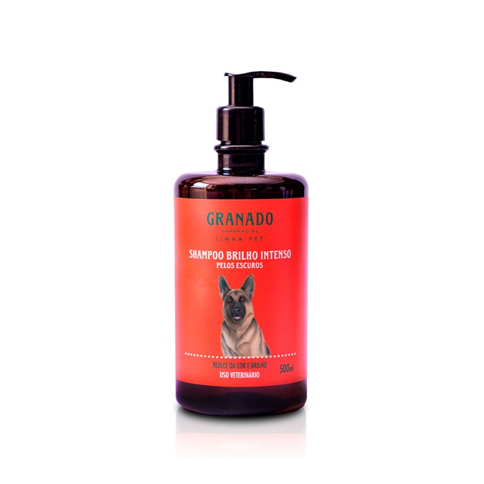 Shampoo Granado para Cães e Gatos Brilho Intenso Pelos Escuros 500 ml