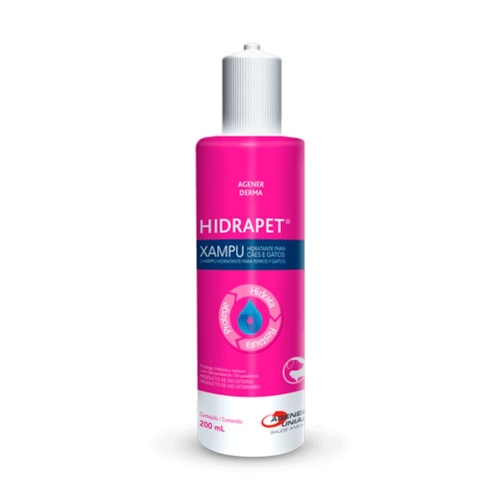 Shampoo Hidratante Hidrapet Agener União para Cães e Gatos 200 ml
