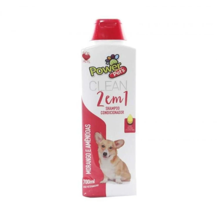 Shampoo para Cães Morango com Amêndoas 700ml - Powerpets