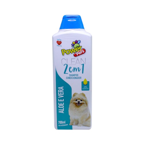 Shampoo Power Pets Clean 2 em 1 Aloe Vera 700ml