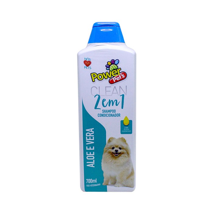 Shampoo Power Pets Clean 2 em 1 Aloe Vera 700ml
