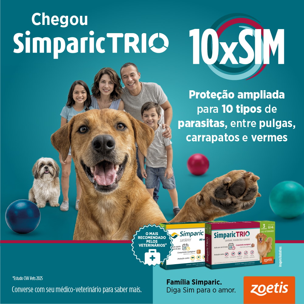 Simparic TRIO® Antiparasitário Palatável 48mg para Cães de 20,1 a