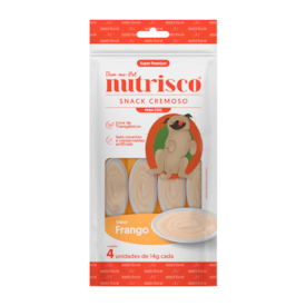 Snack Cremoso Nutrisco para Cães Sabor Frango 4x14g