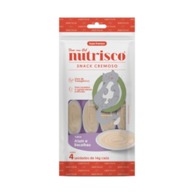 Snack Cremoso Nutrisco para Gatos Sabor Atum e Bacalhau 56g