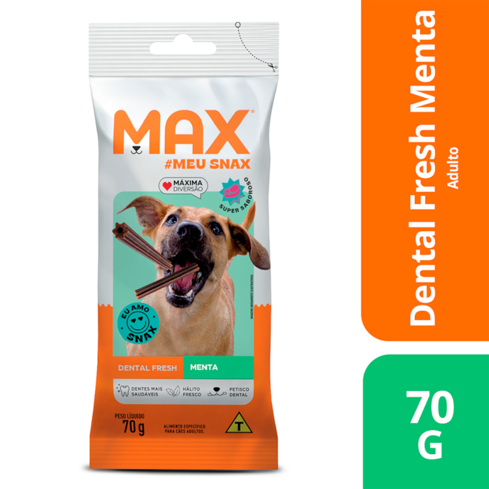 Snack Dental Max para Cães Adultos Sabor Menta 70g