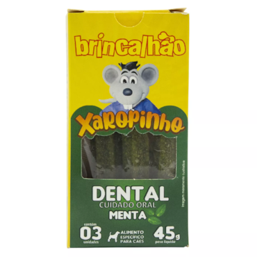 Snack Xaropinho Dental Sabor Menta 45g Brincalhão Pet