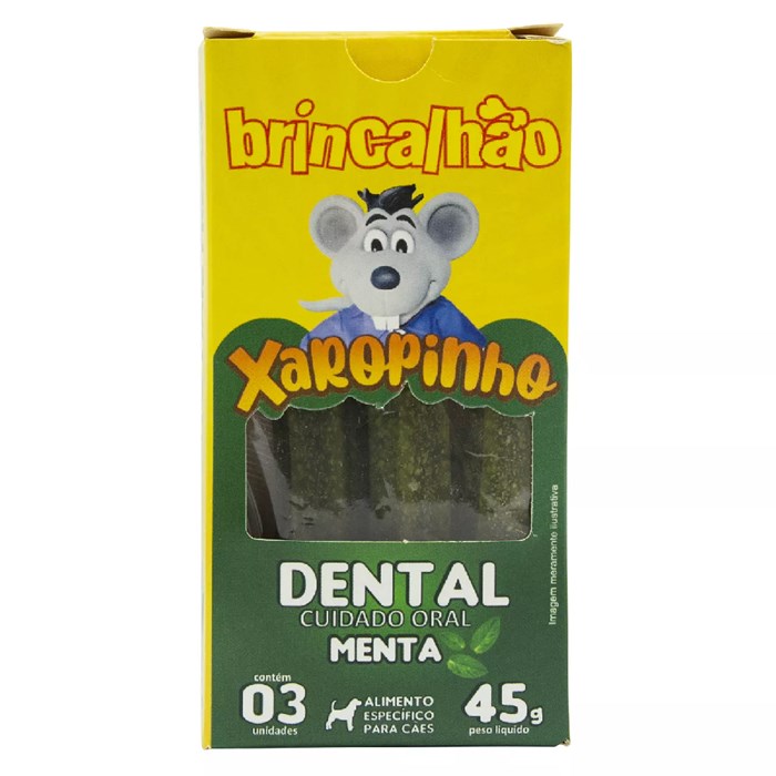 Snack Xaropinho Dental Sabor Menta 45g Brincalhão Pet