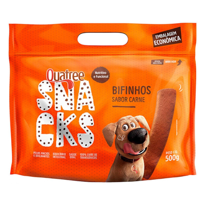 Snacks Bifinho Quatree Sabor Carne 500g