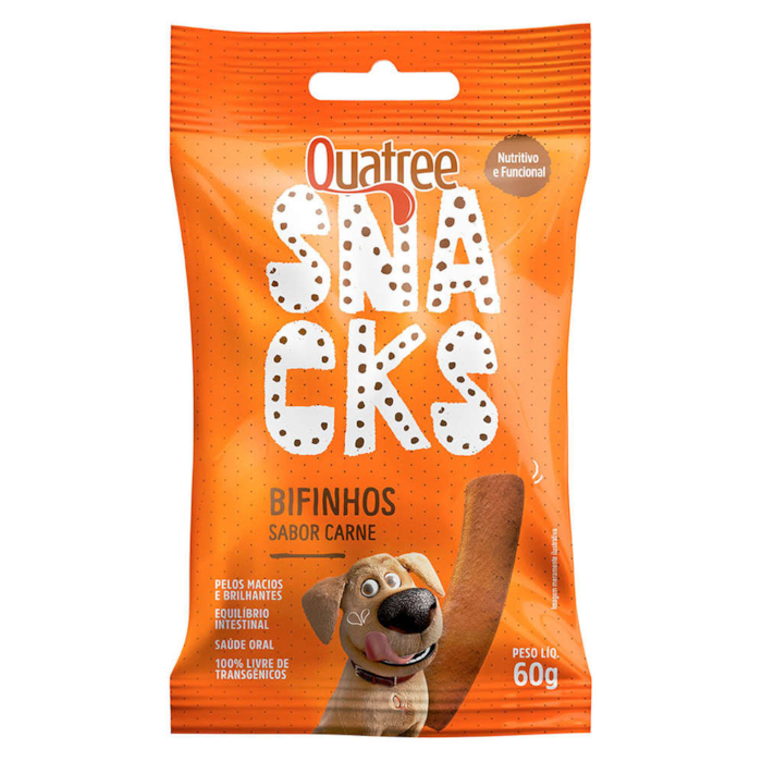 Snacks Bifinho Quatree Sabor Carne 60g