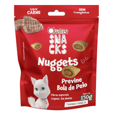Snacks Nuggets Quatree Cat Bola de Pelo Carne 150g