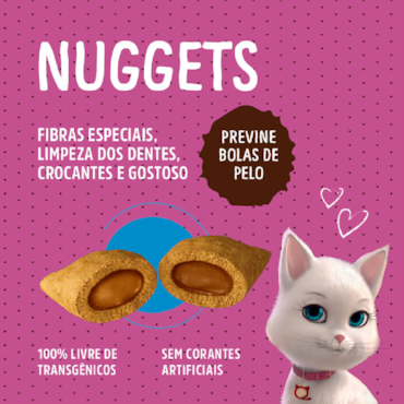 Snacks Nuggets Quatree Cat Bola de Pelo Frango 60g - imagem adicional