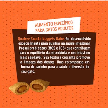 Snacks Nuggets Quatree Cat Bola de Pelo Salmão 60g - imagem adicional