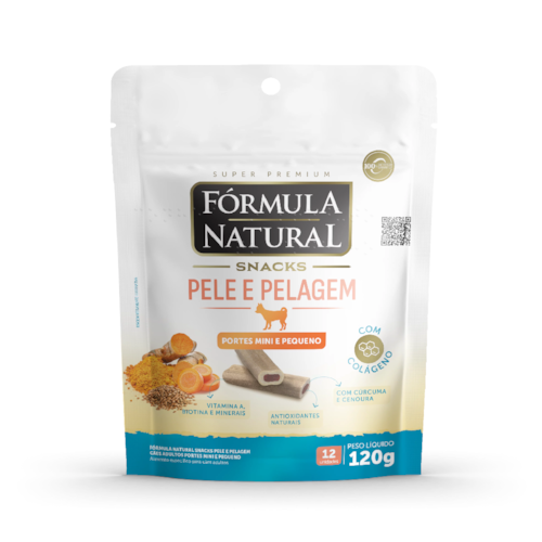 Snacks Pelo e Pelagem Fórmula Natural Cães Adultos Portes Mini e Pequeno 120g