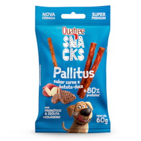 Snacks Quatree Pallitus Sabor Carne e Batata Doce 60g