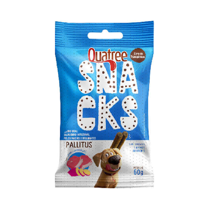 Snacks Quatree Pallitus Sabor Carne e Batata Doce 60g