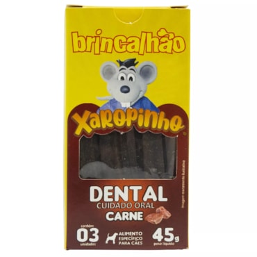 Snacks Xaropinho Dental Sabor Carne 45g Brincalhão Pet