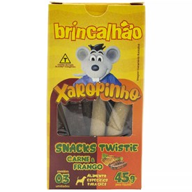 Snacks Xaropinho Twister Carne 45g Brincalhão Pet