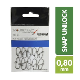 Snap Unilock Boias Barão Aço Inox 0,80mm com 10 Unidades