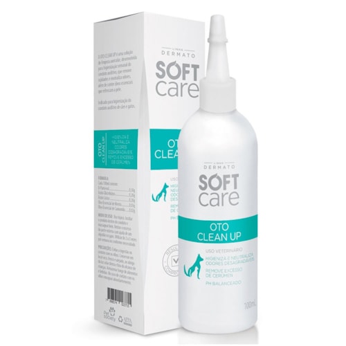 Solução Auricular Oto Clean Up Soft Care para Cães e Gatos 100ml