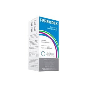 Solução de Ferro Dextrano Ferrodex Uso Veterinário 250ml 