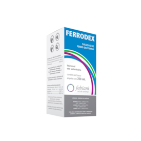 Solução de Ferro Dextrano Ferrodex Uso Veterinário 250ml