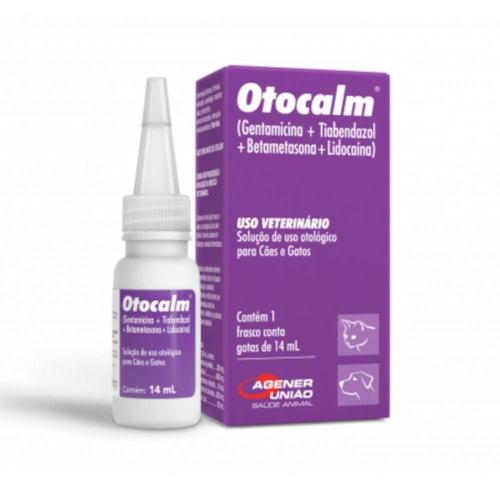 Solução Otocalm para Cães e Gatos Uso Otológico 14ml 