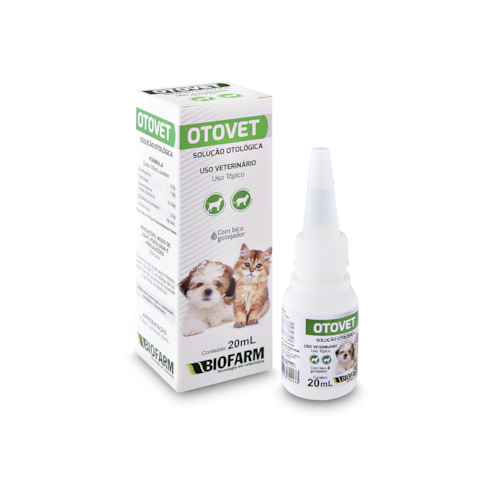 Solução Otológica Otovet Biofarm para Cães e Gatos 20ml
